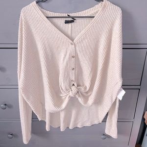 Urban outfitters tie in front sweater